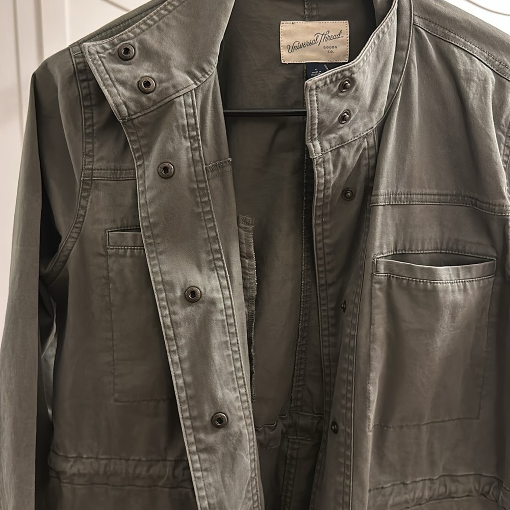 Olive Green Utility Jacket - Picture 3 of 5